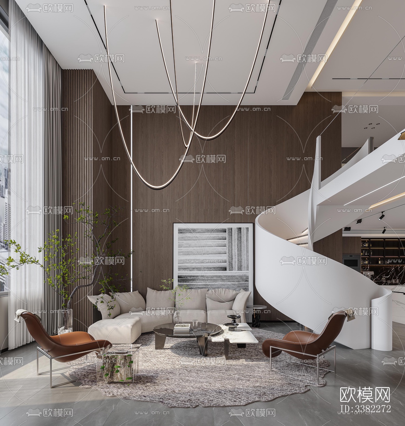 现代别墅效果图下载（渲染图4）