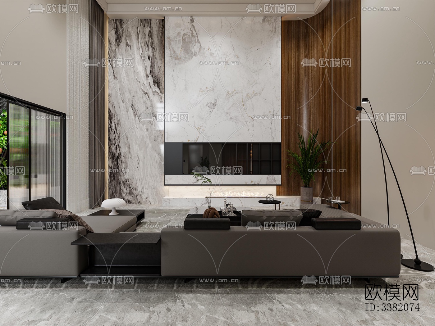 现代别墅效果图下载（渲染图1）