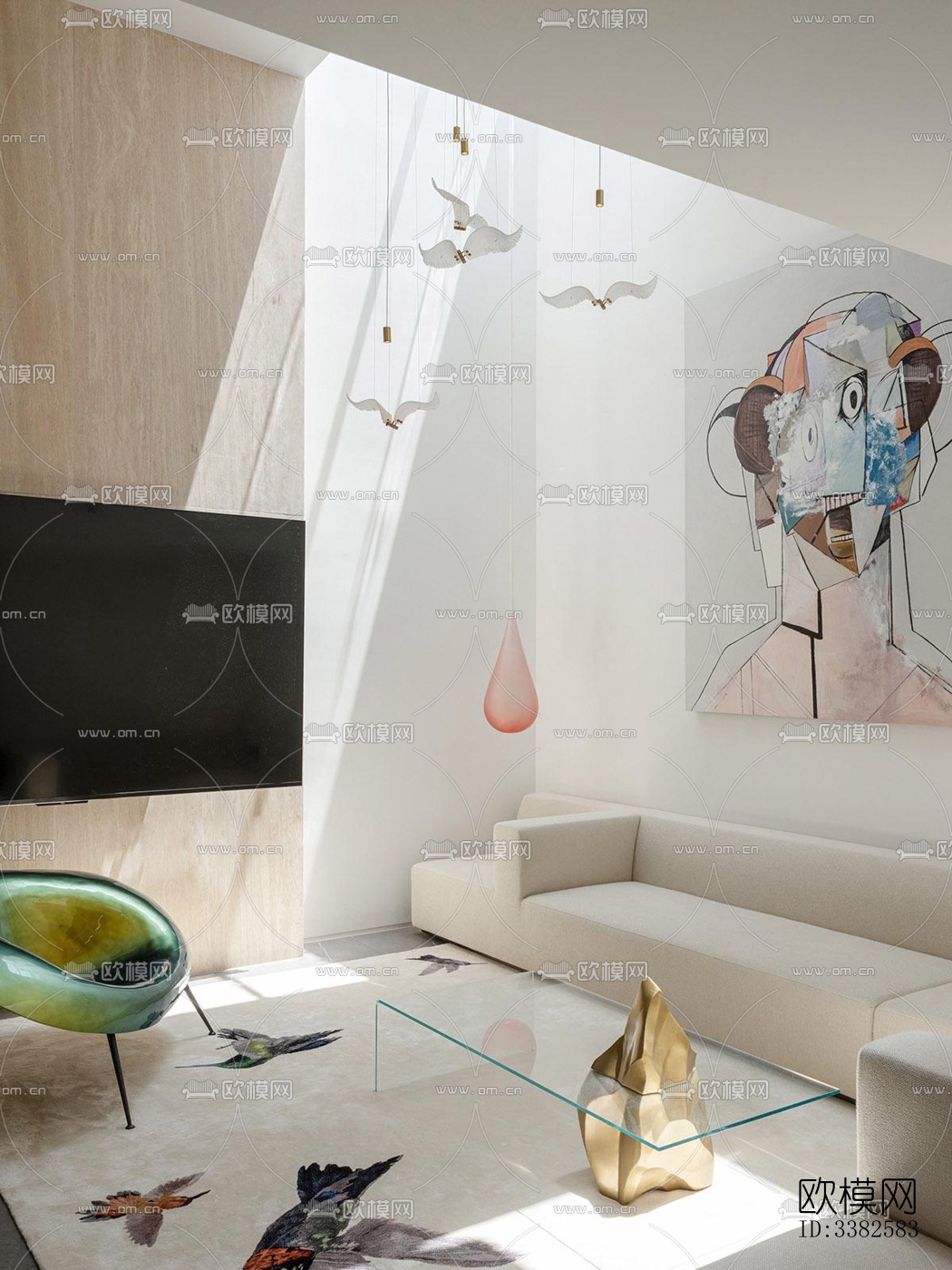 现代别墅效果图下载（渲染图1）