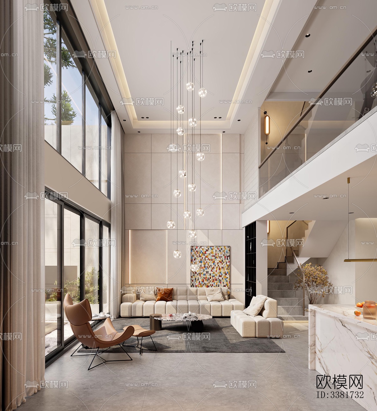 现代别墅效果图下载（渲染图5）