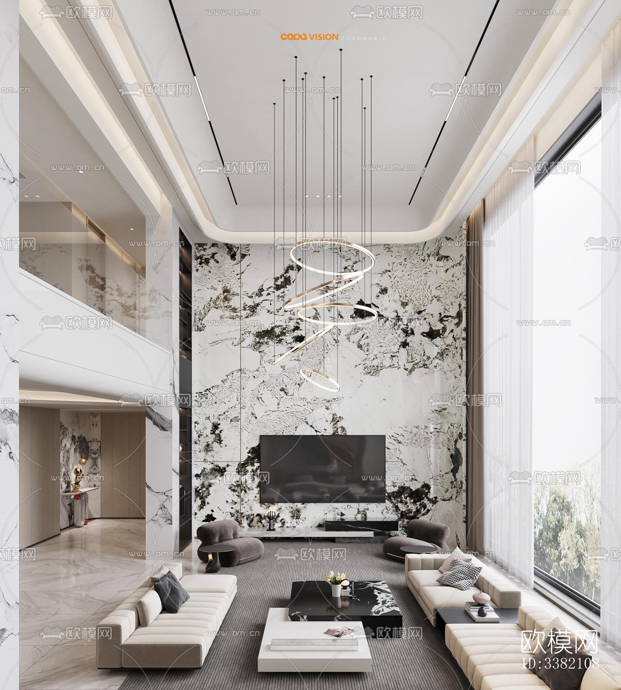 现代别墅效果图下载（渲染图1）