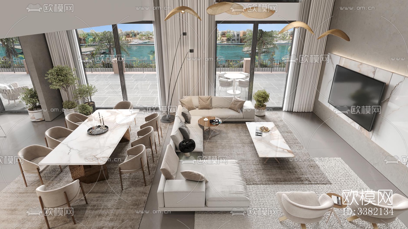 现代别墅效果图下载（渲染图4）