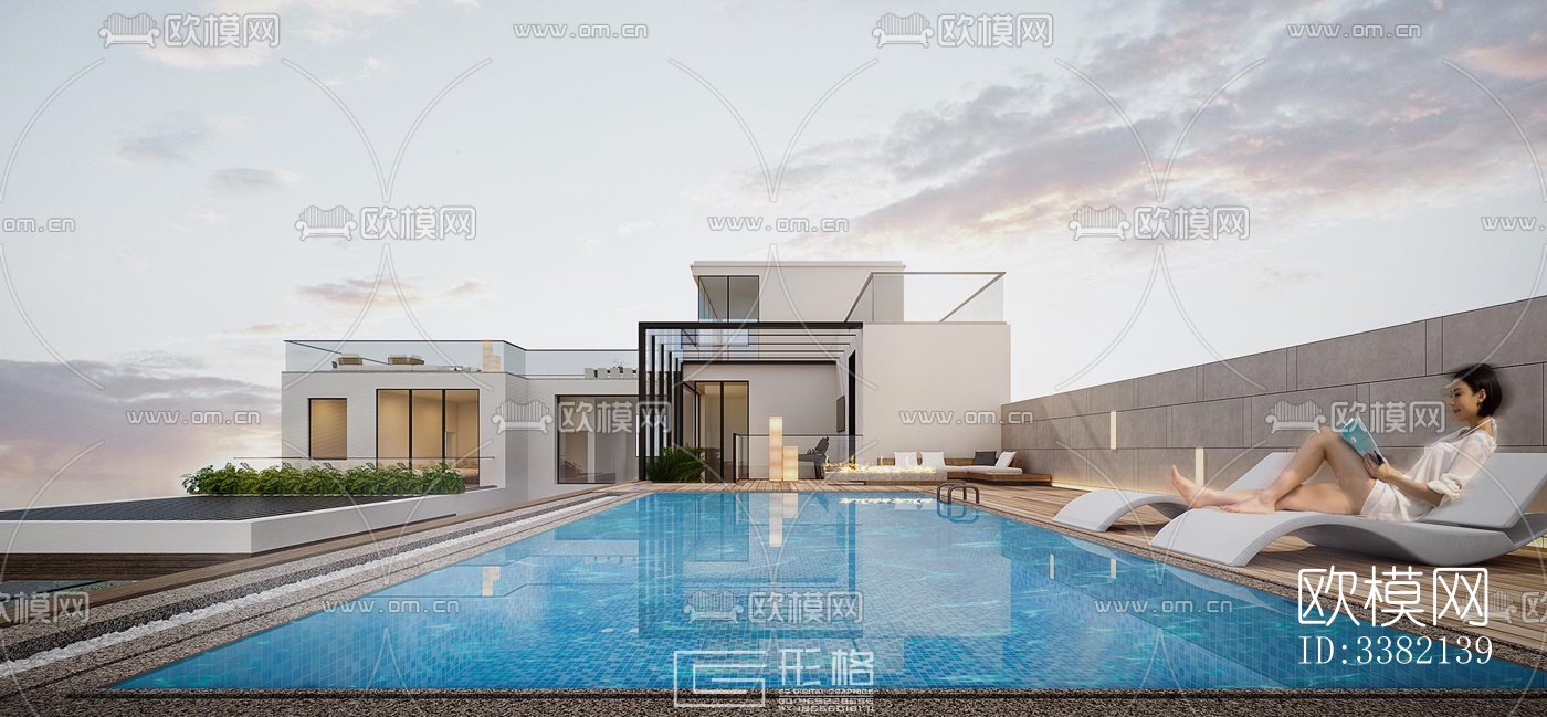 现代别墅效果图下载（渲染图13）