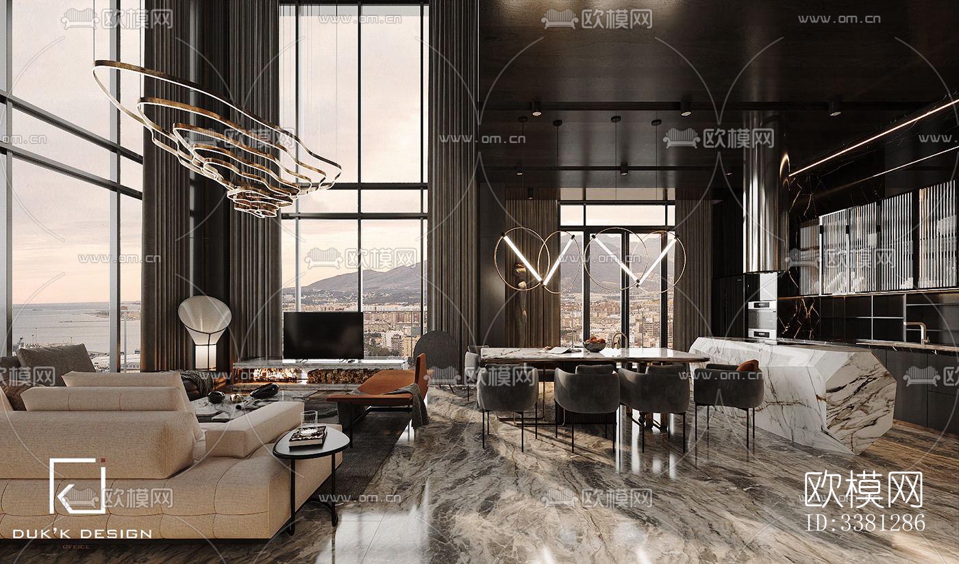 现代别墅效果图下载（渲染图1）