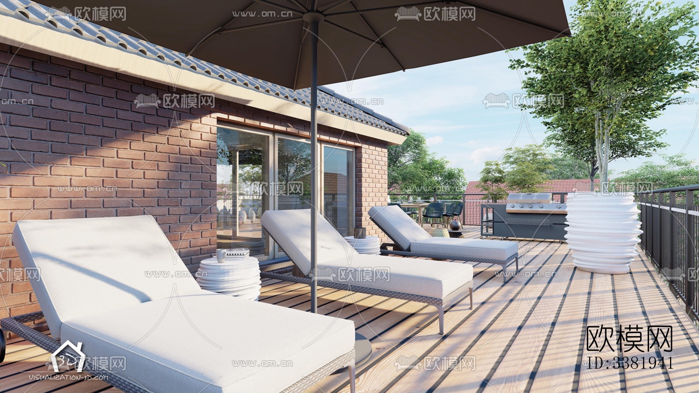 现代别墅效果图下载（渲染图10）