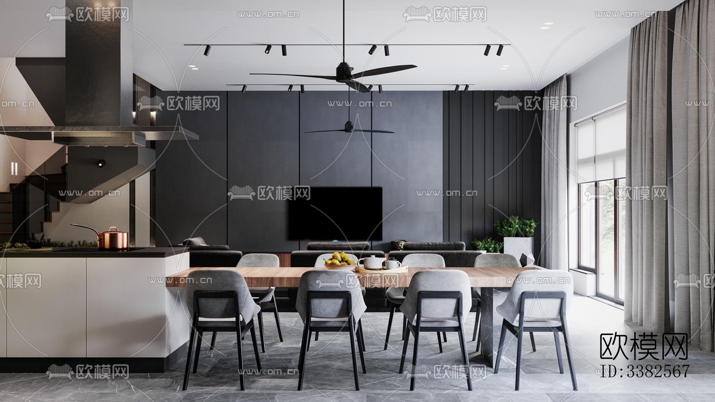 现代别墅效果图下载（渲染图2）