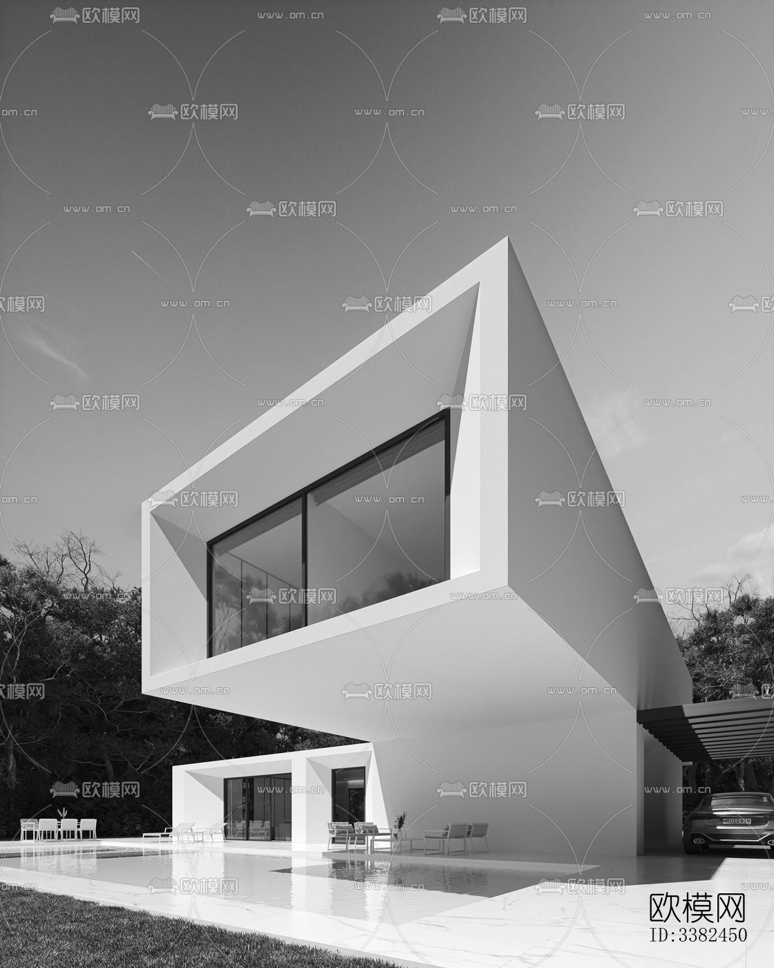 现代别墅效果图下载（渲染图4）