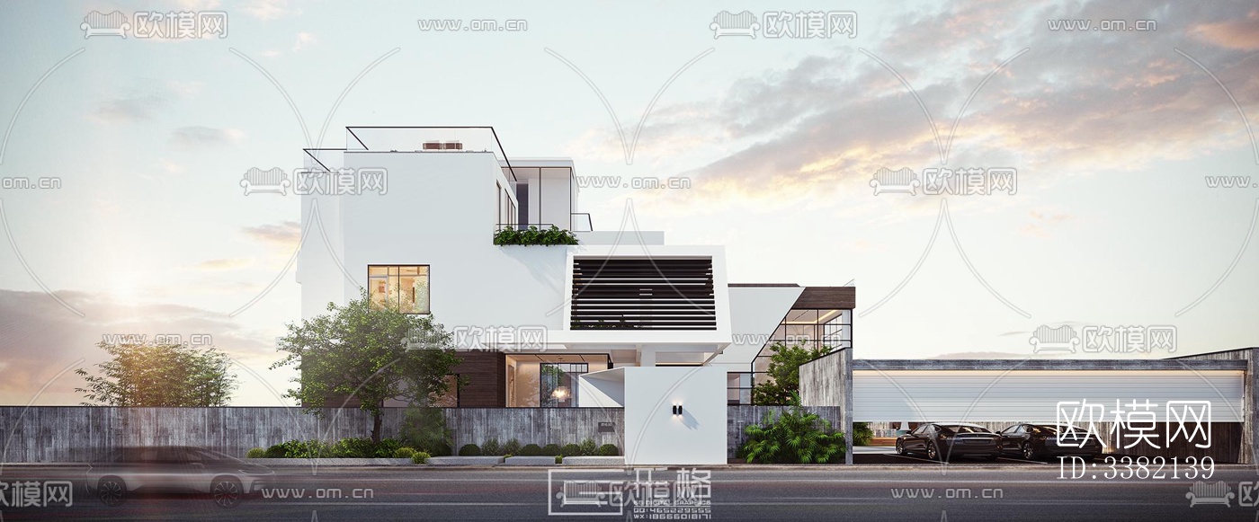 现代别墅效果图下载（渲染图2）