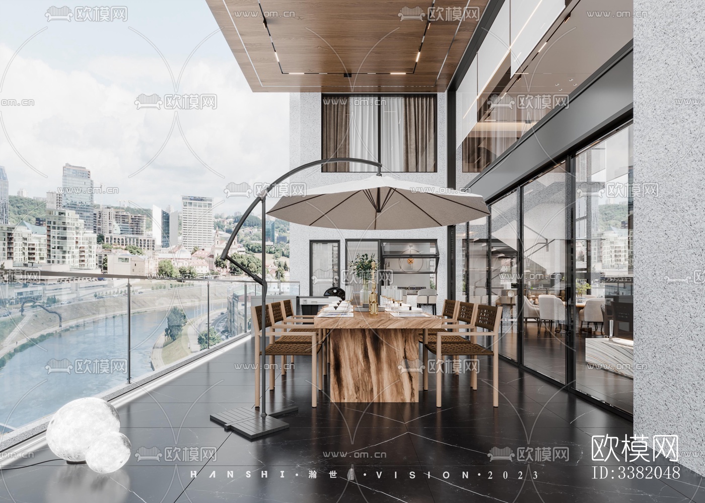 现代别墅效果图下载（渲染图3）