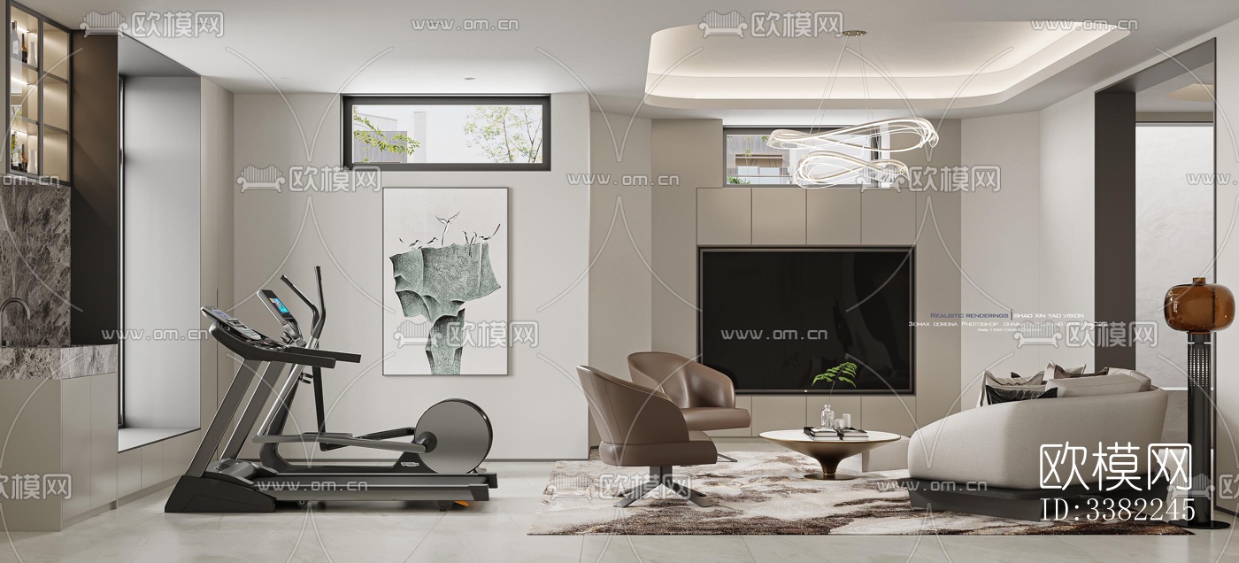 现代别墅效果图下载（渲染图14）