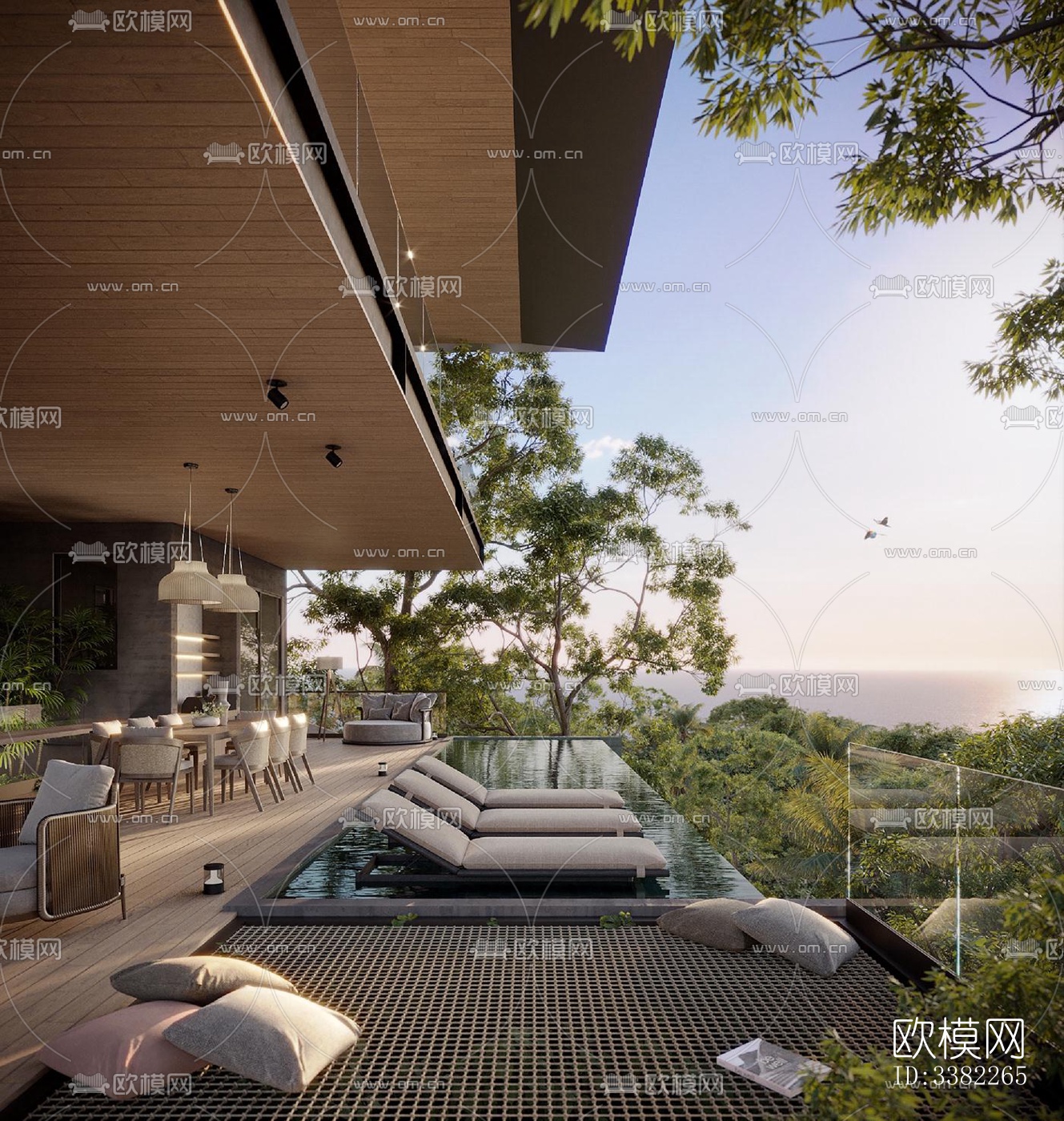 现代别墅效果图下载（渲染图18）