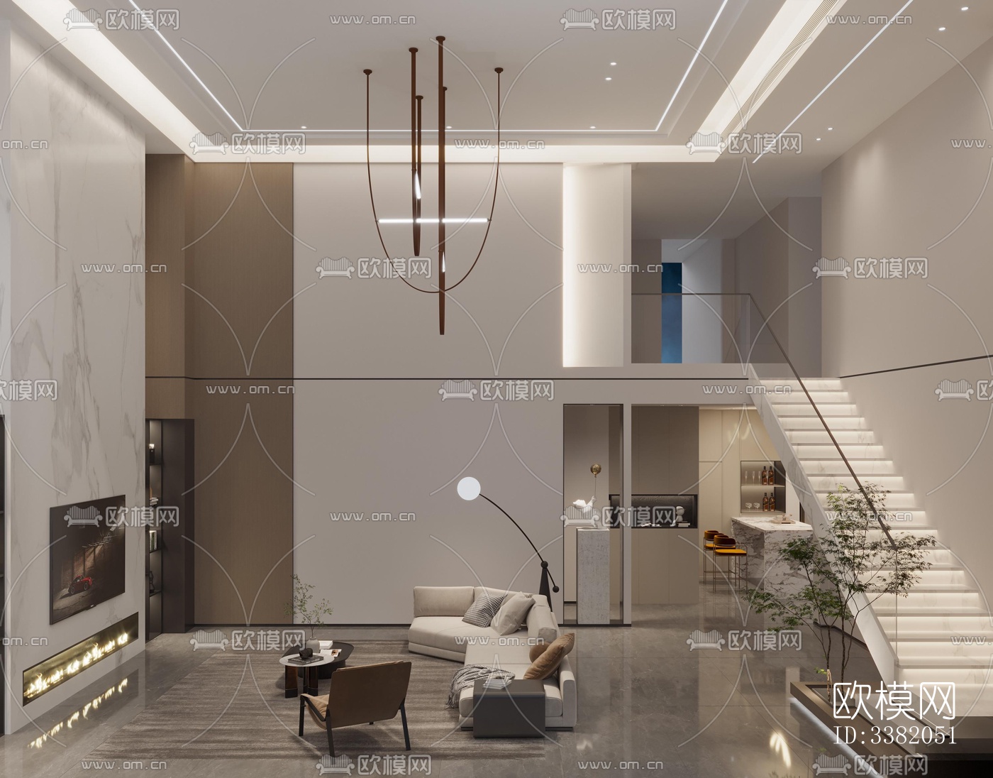 现代别墅效果图下载（渲染图6）