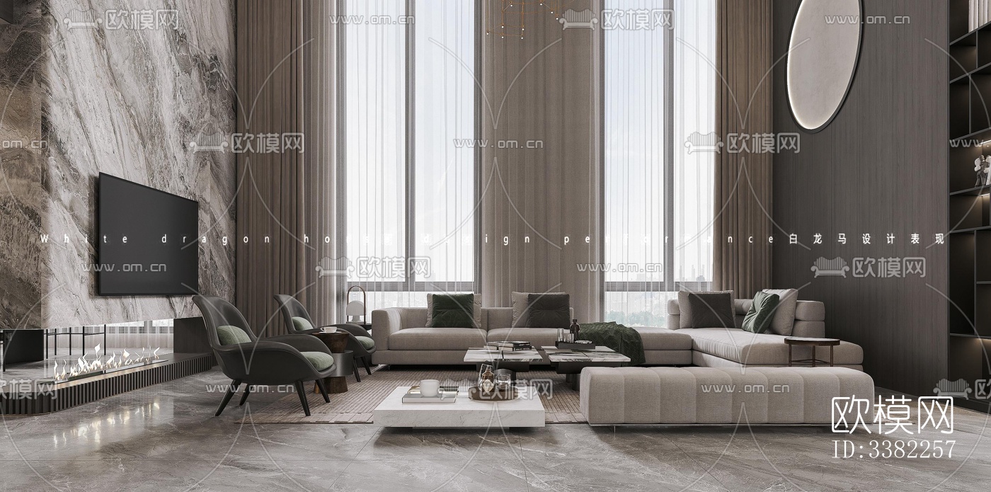 现代别墅效果图下载（渲染图7）