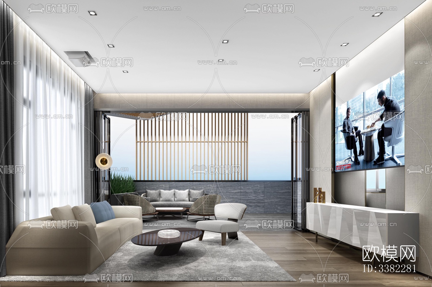 现代别墅效果图下载（渲染图4）