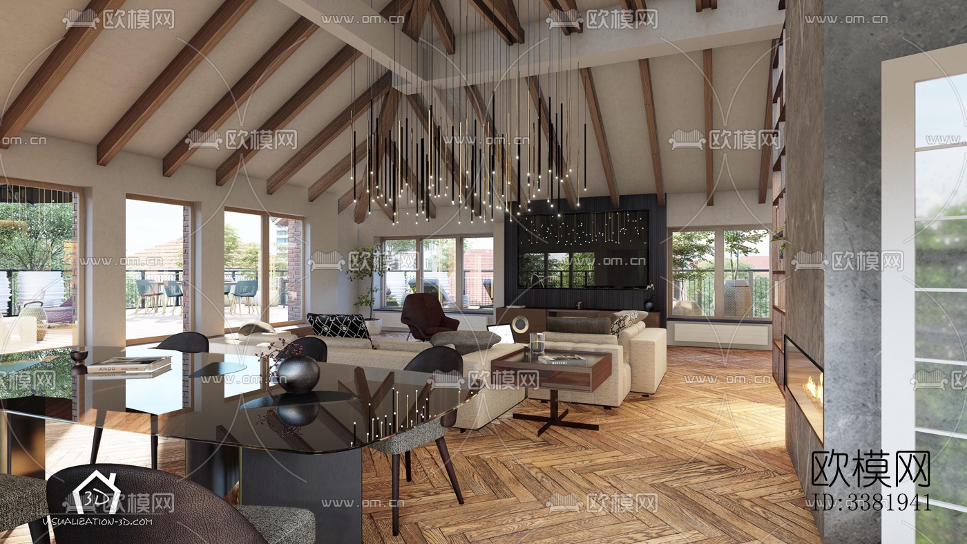 现代别墅效果图下载（渲染图9）