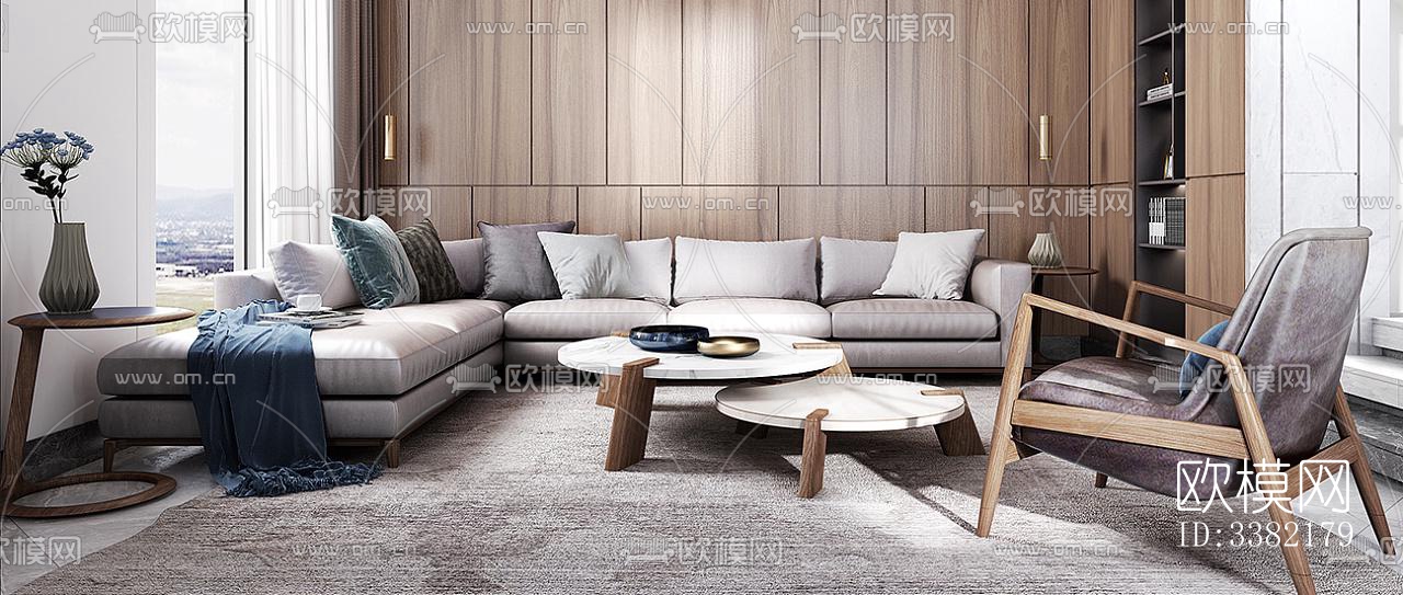 现代别墅效果图下载（渲染图1）