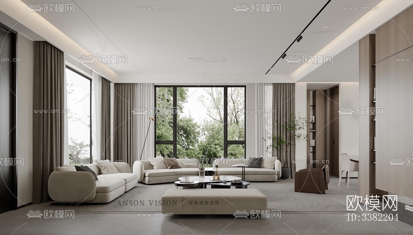 现代别墅效果图下载（渲染图1）