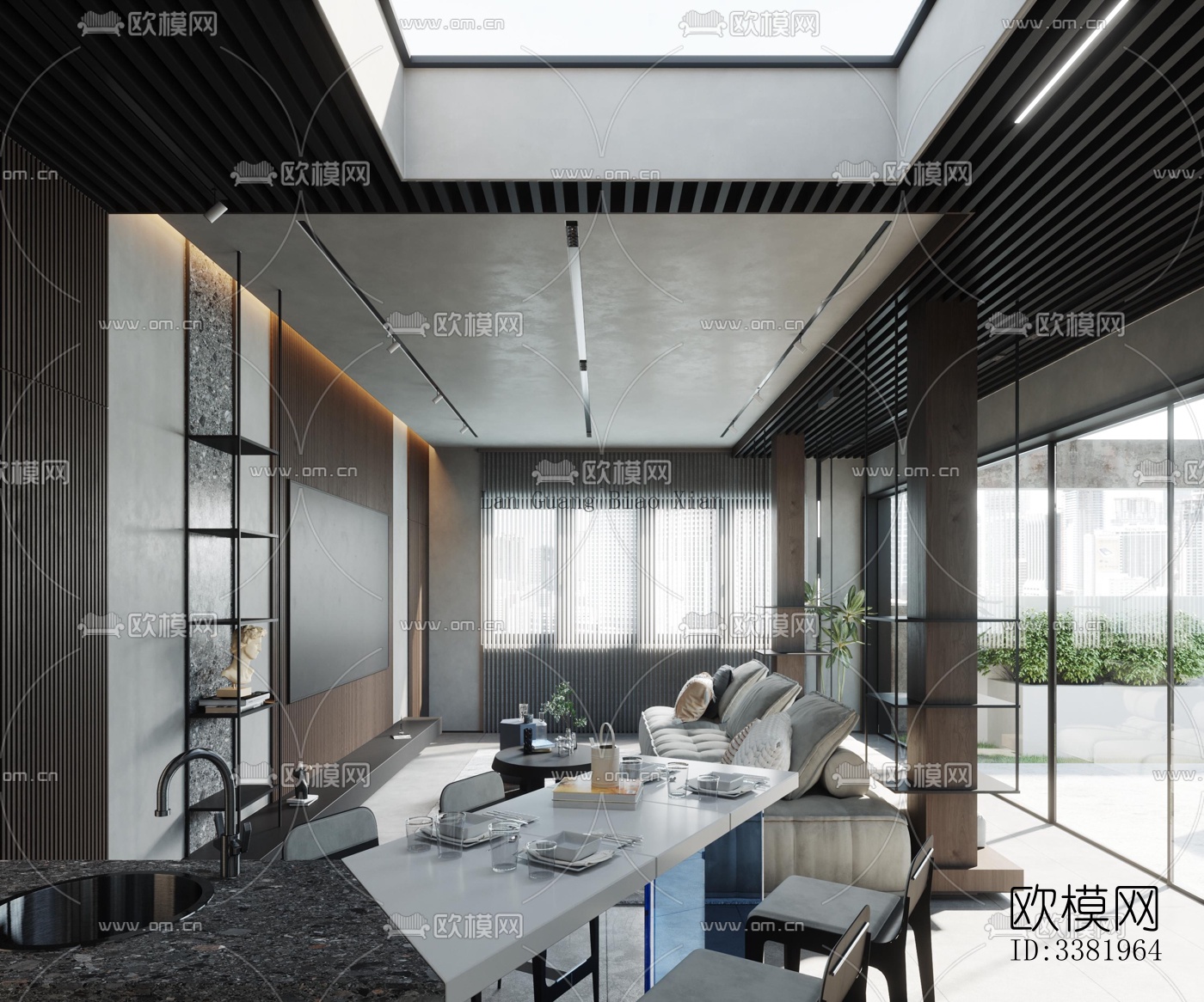 现代别墅效果图下载（渲染图14）