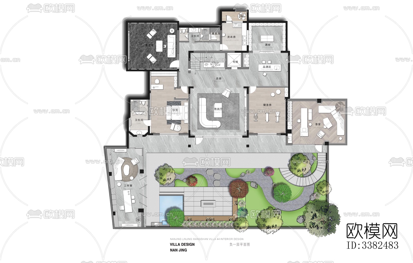 现代别墅效果图下载（渲染图16）