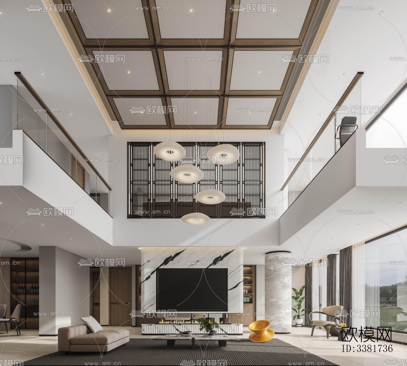 现代别墅效果图下载（渲染图16）