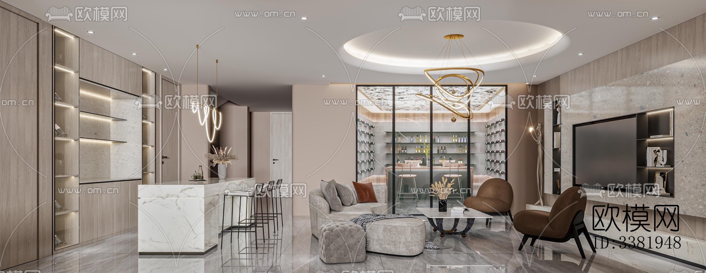 现代别墅效果图下载（渲染图1）