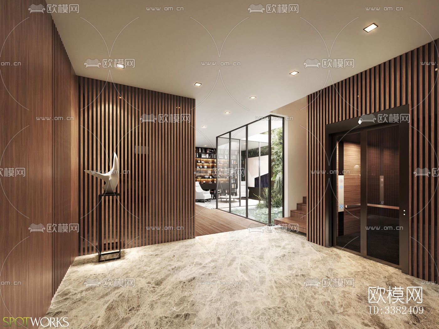 现代别墅效果图下载（渲染图2）