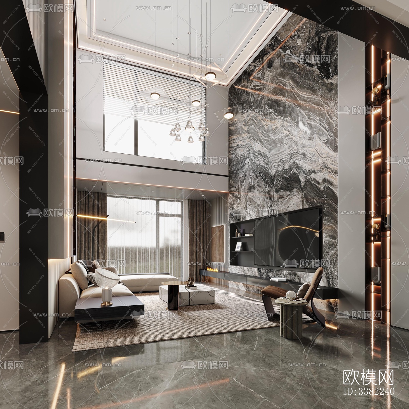 现代别墅效果图下载（渲染图4）