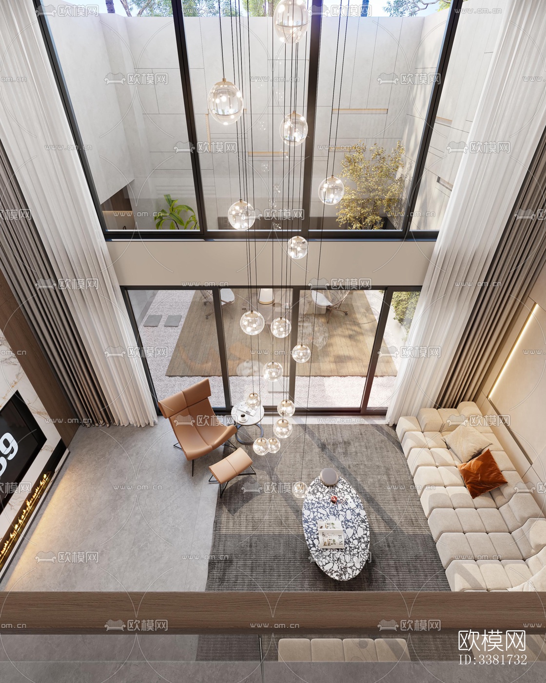 现代别墅效果图下载（渲染图1）