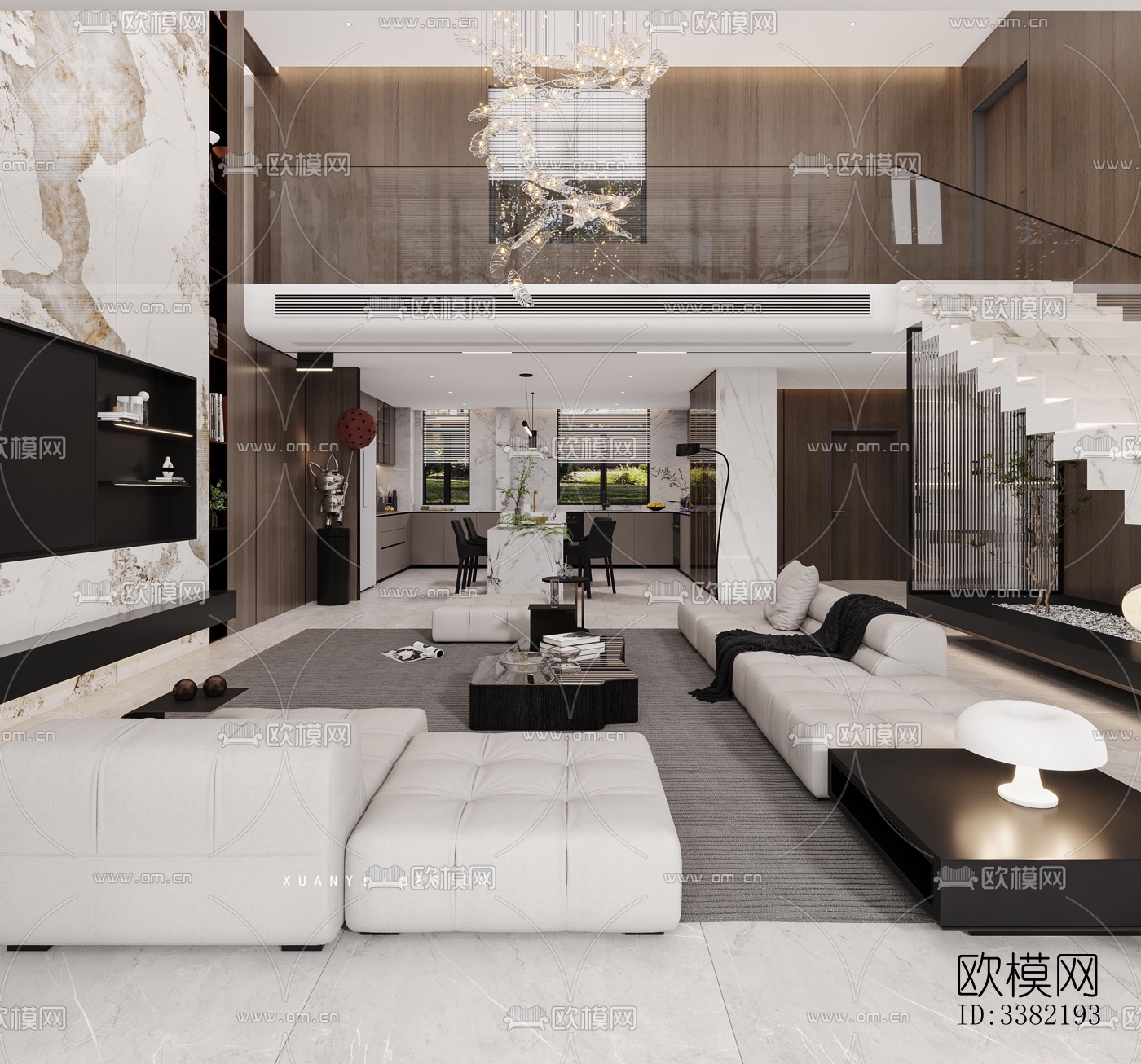 现代别墅效果图下载（渲染图3）