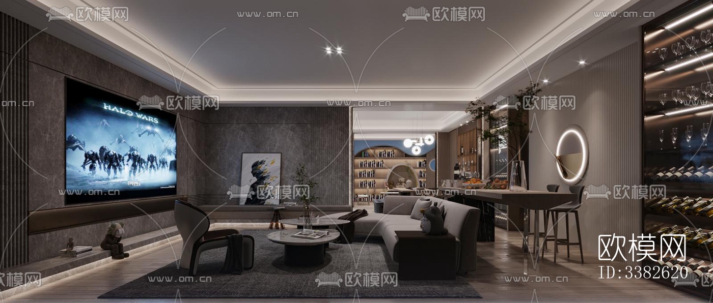 现代别墅效果图下载（渲染图5）