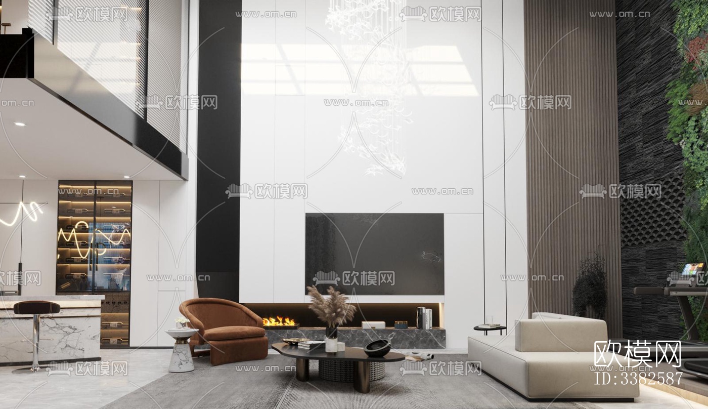 现代别墅效果图下载（渲染图3）