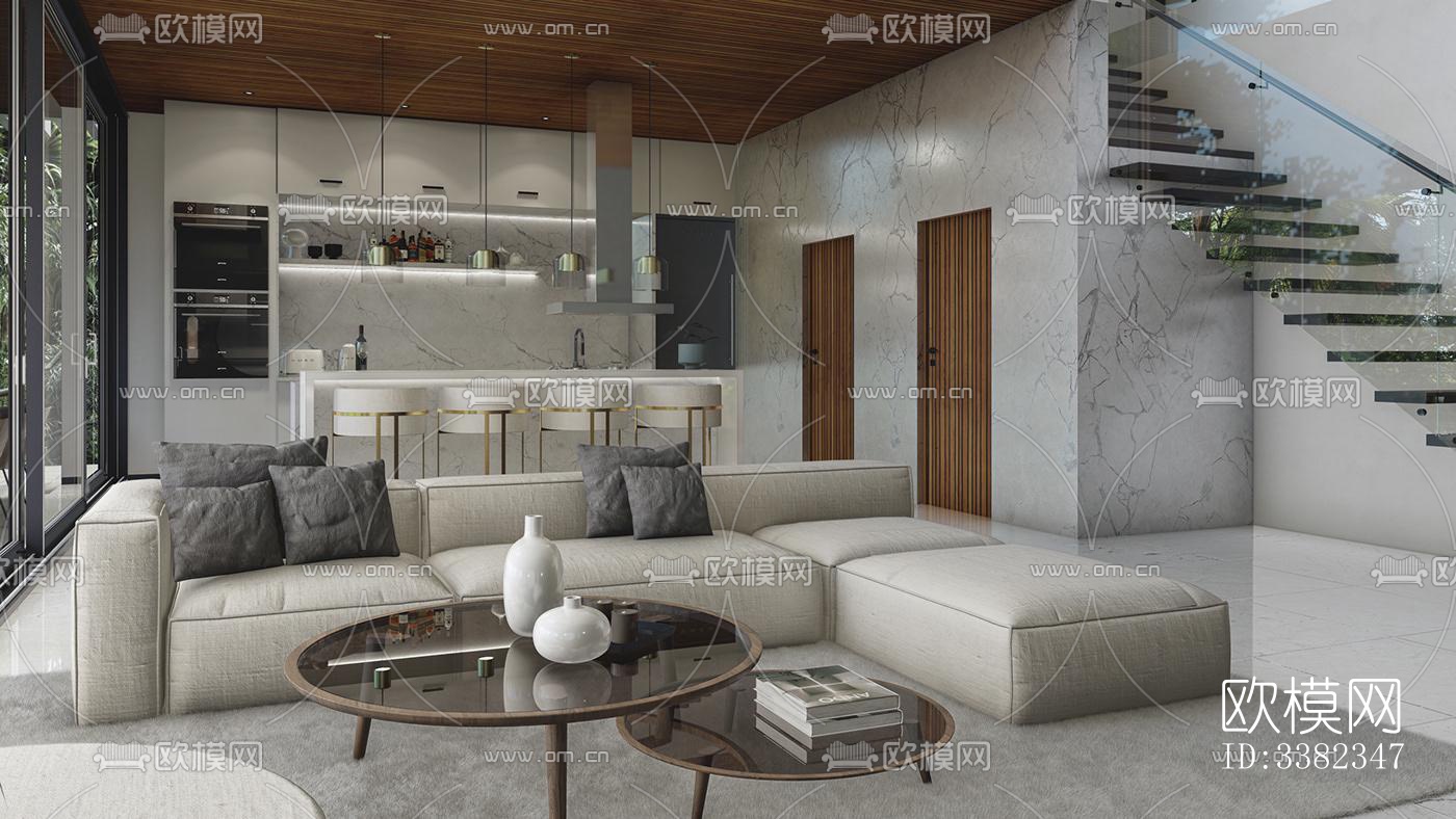 现代别墅效果图下载（渲染图5）