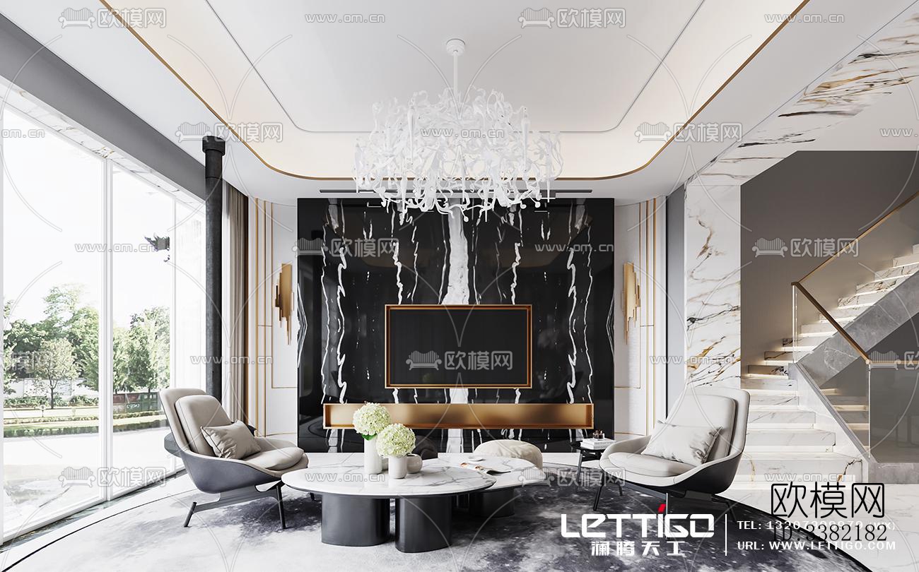 现代别墅效果图下载（渲染图4）