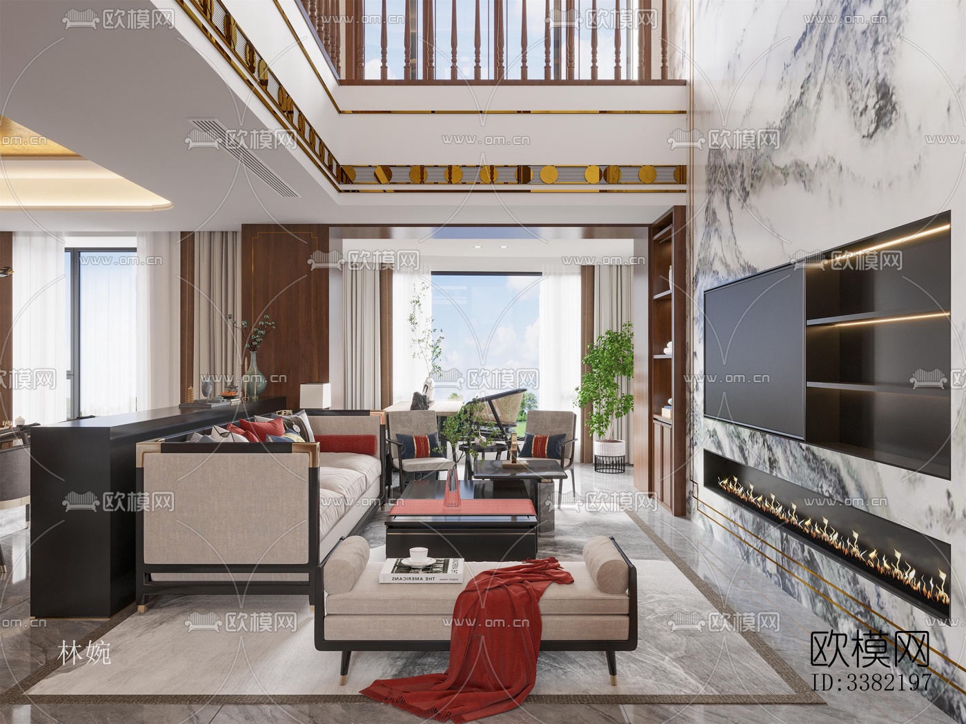 现代别墅效果图下载（渲染图7）