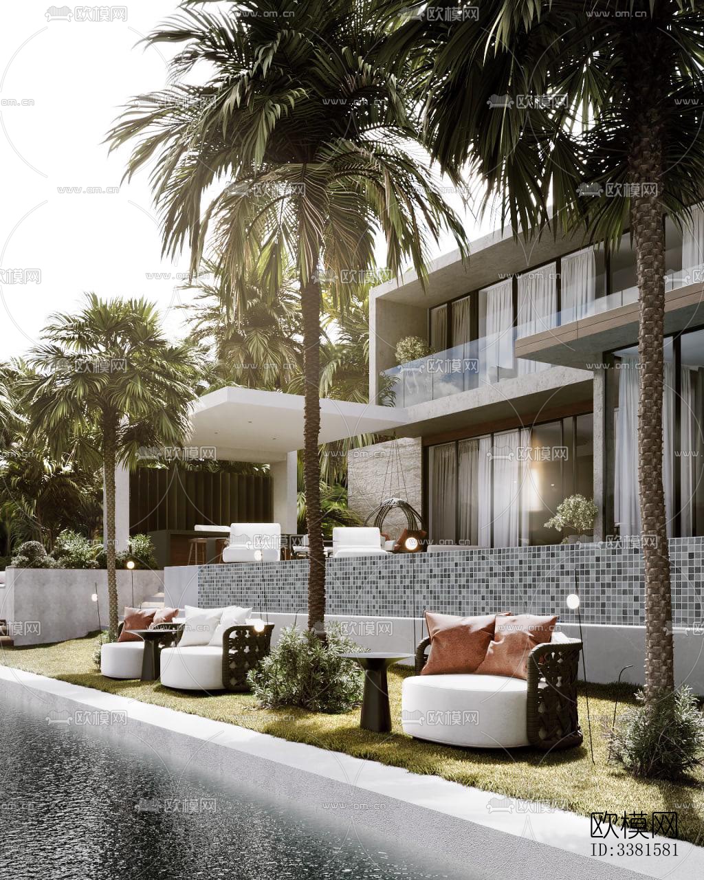 现代别墅效果图下载（渲染图7）