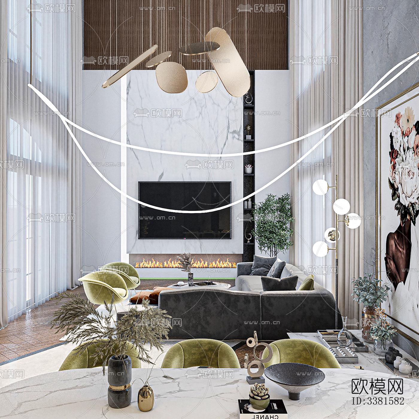 现代别墅效果图下载（渲染图3）