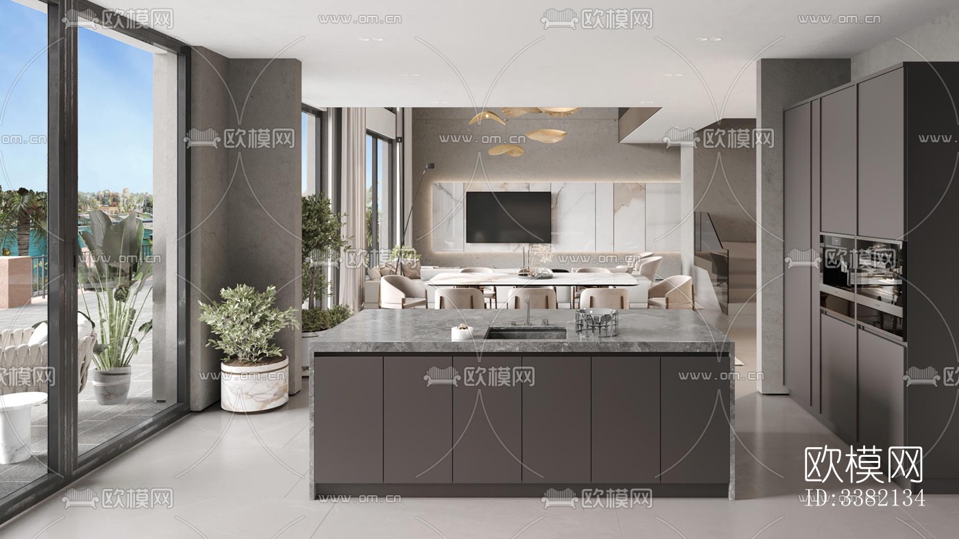 现代别墅效果图下载（渲染图9）