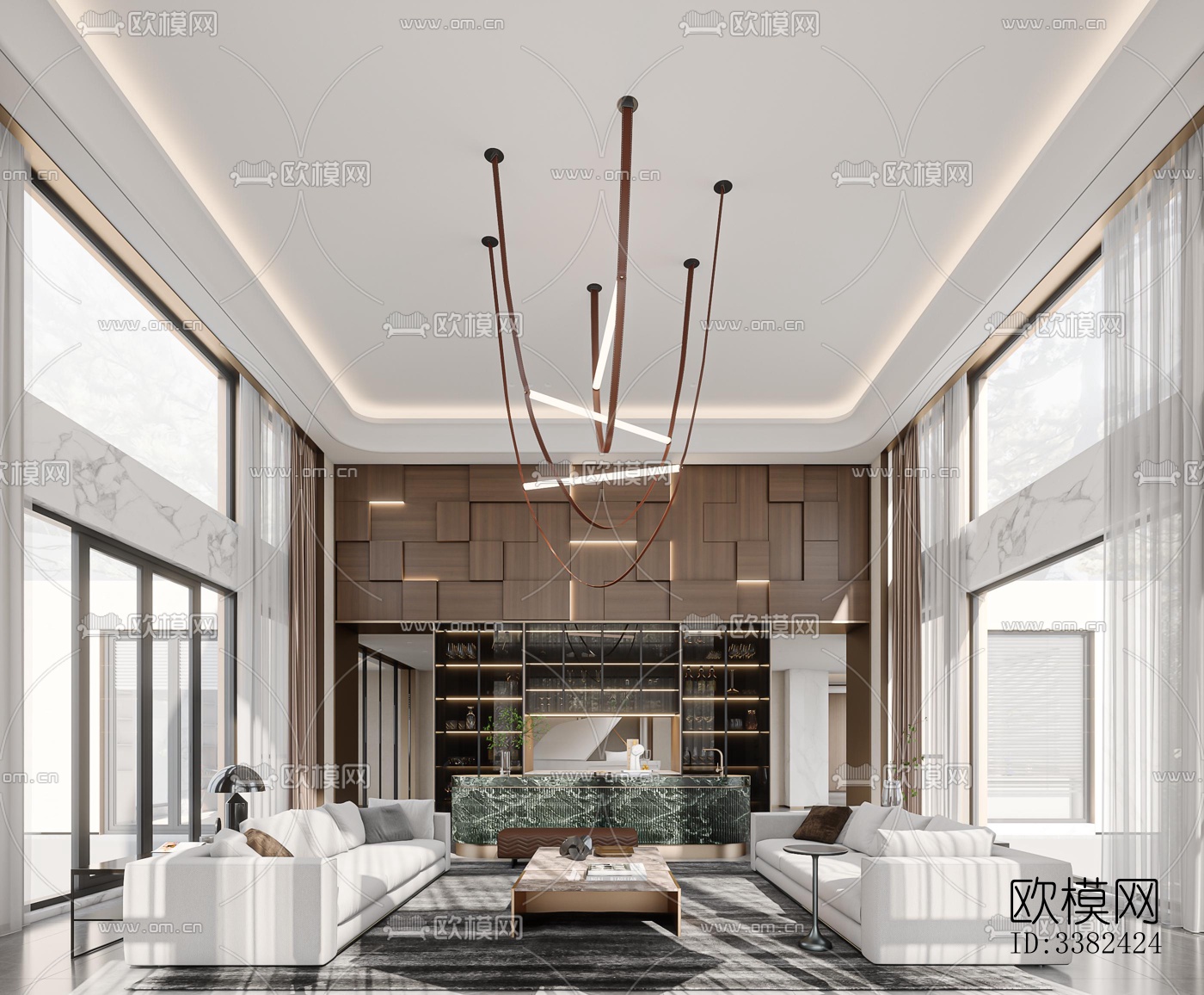 现代别墅效果图下载（渲染图1）