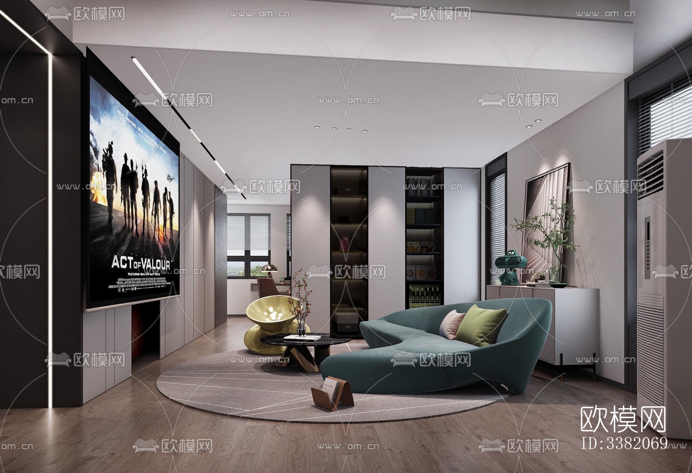 现代别墅效果图下载（渲染图1）