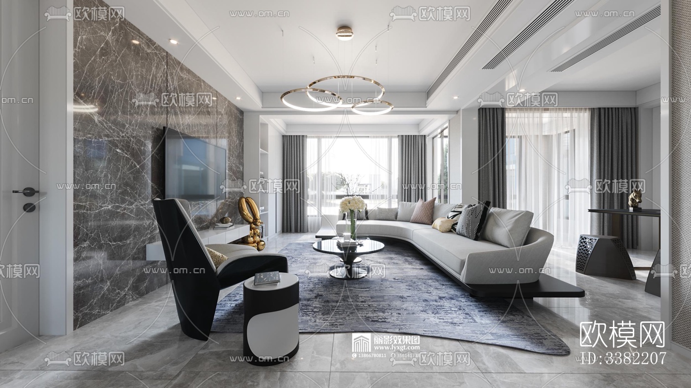 现代别墅效果图下载（渲染图3）