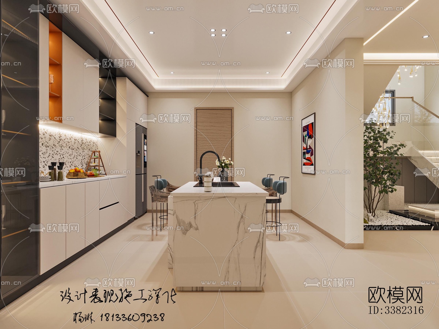 现代别墅效果图下载（渲染图3）