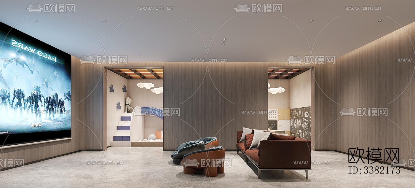 现代别墅效果图下载（渲染图1）