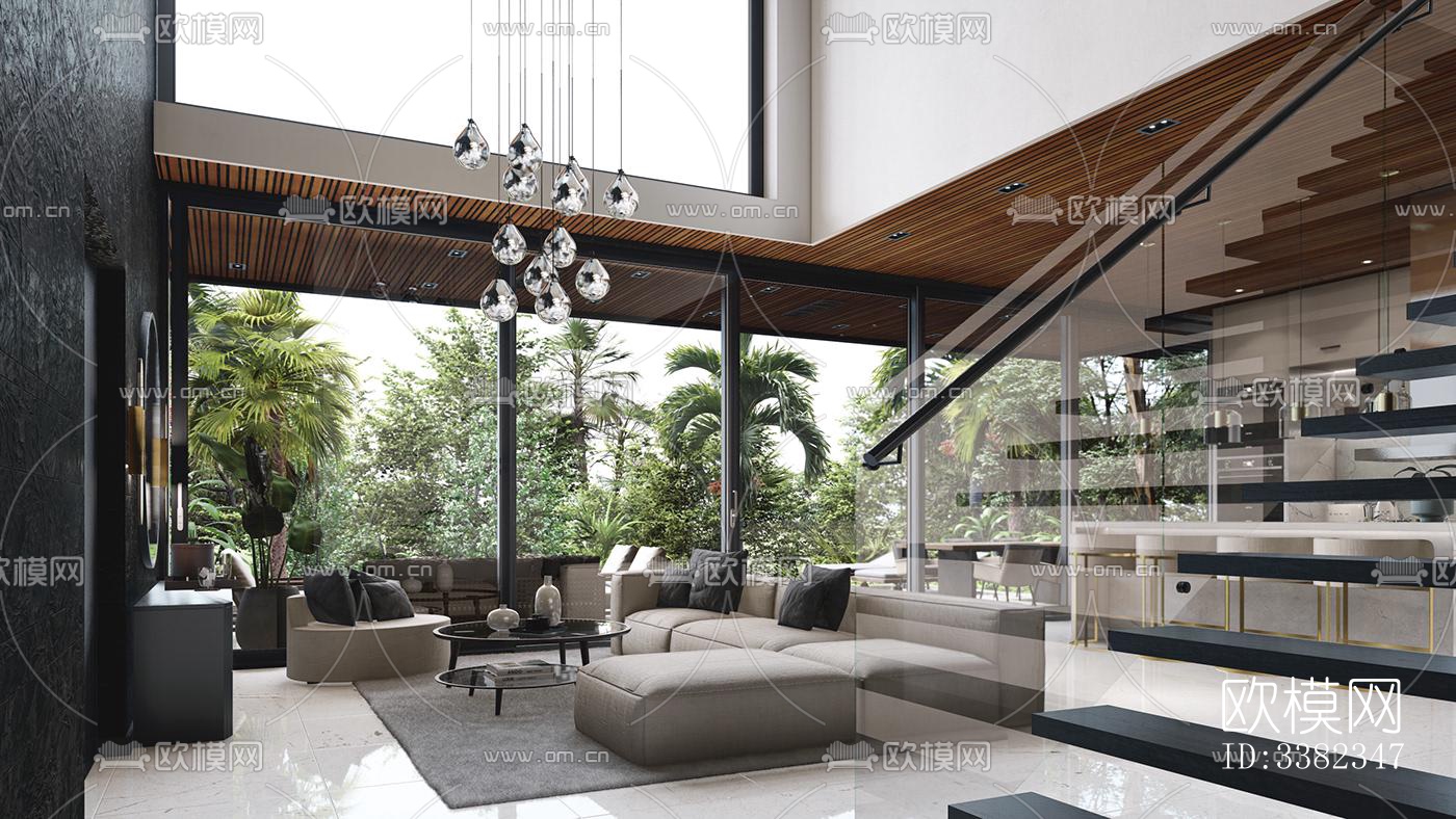 现代别墅效果图下载（渲染图4）