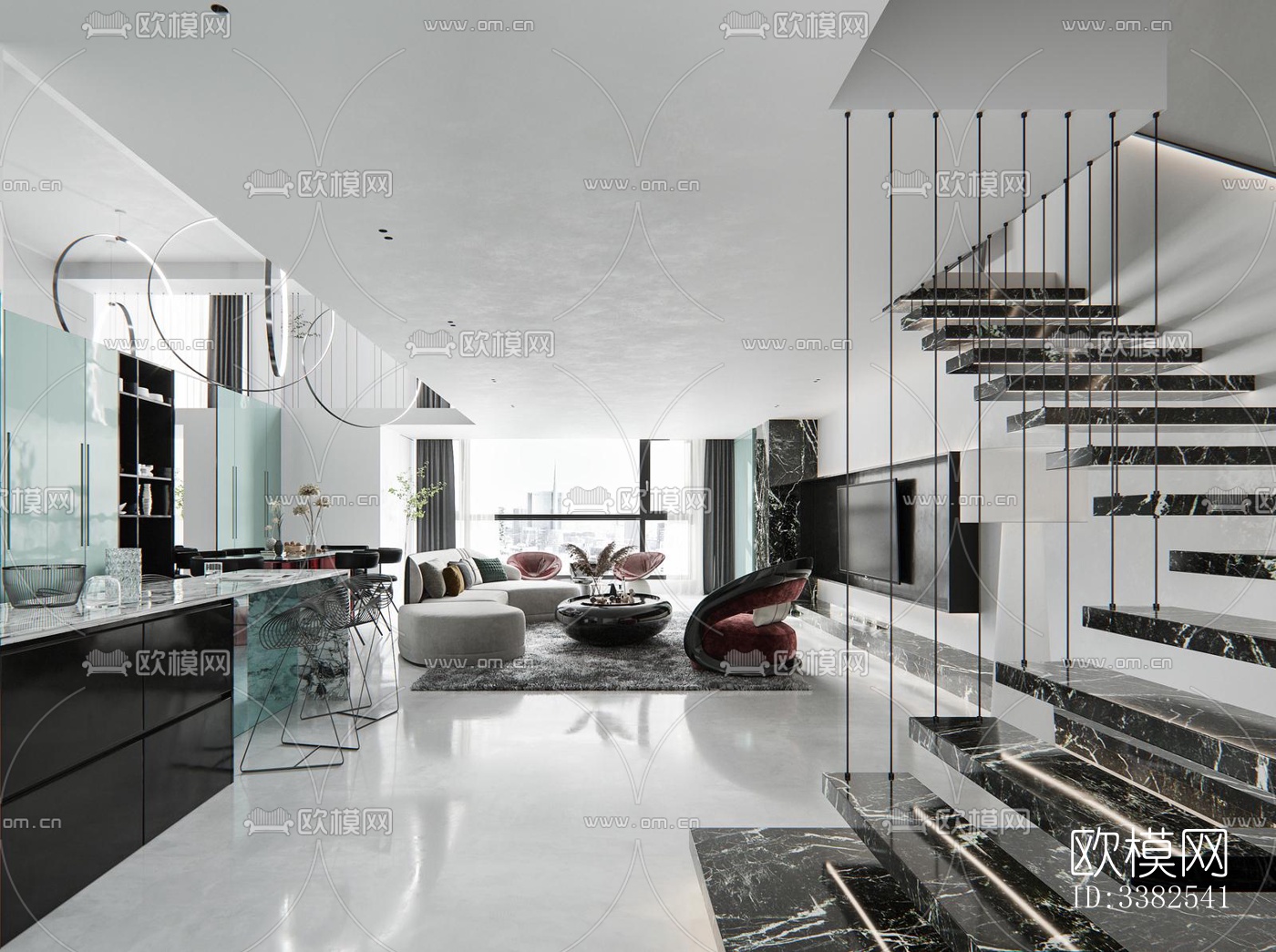 现代别墅效果图下载（渲染图4）