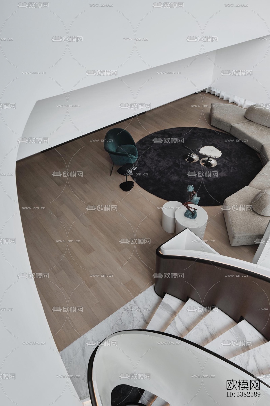 现代别墅效果图下载（渲染图1）