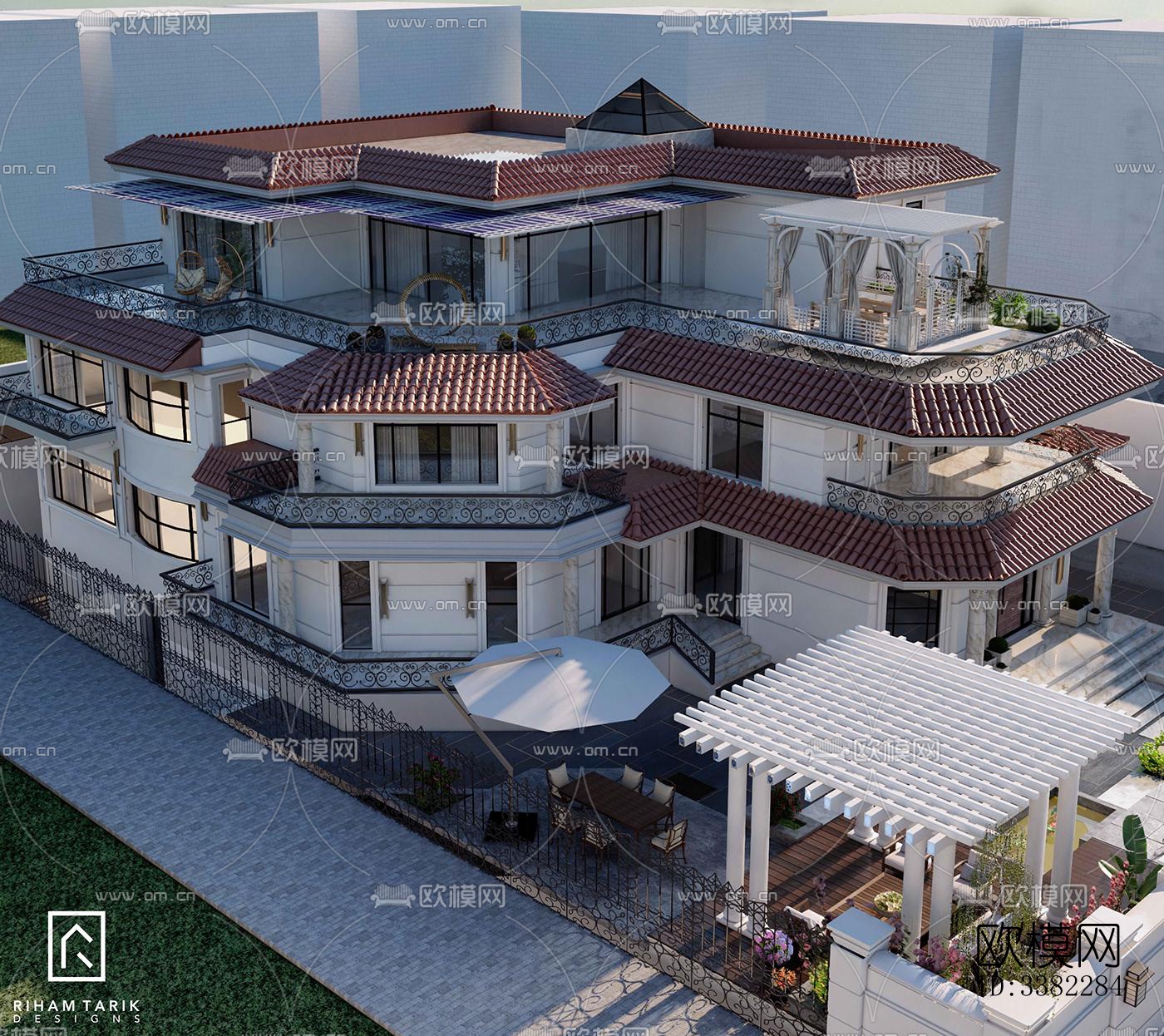 现代别墅效果图下载（渲染图4）