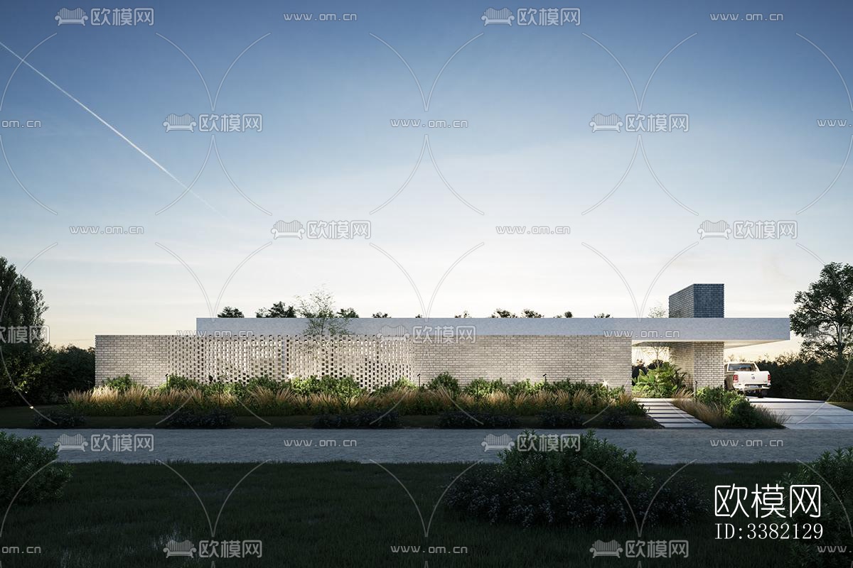 现代别墅效果图下载（渲染图9）