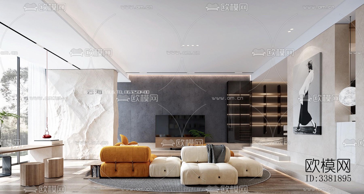 现代别墅效果图下载（渲染图1）