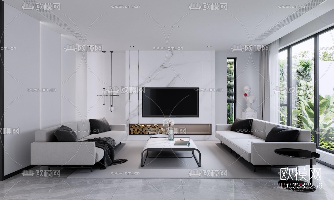 现代别墅效果图下载（渲染图1）