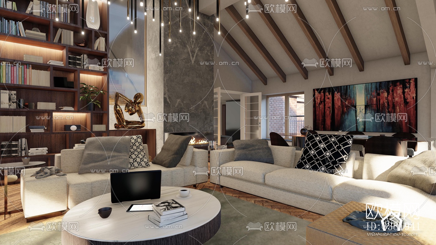 现代别墅效果图下载（渲染图8）